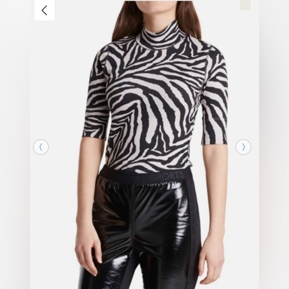 Marc Cain Zebra Print Top, Size N2 (USA Size 6) NWT MSRP$250